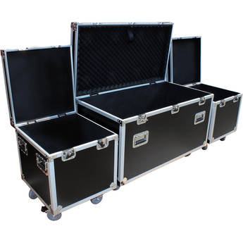 ProX Set of 3 ATA-Style Utility Road Cases (1 Large and 2 Small)