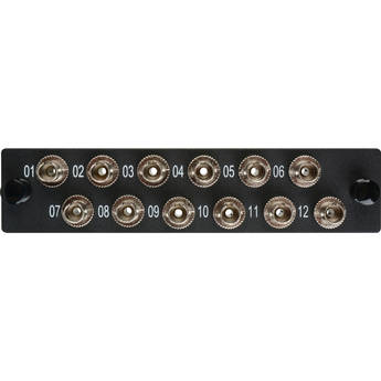 Camplex 12-Port ST Single-Mode Fiber Adapter Plate Module with Ceramic Connectors (Yellow)