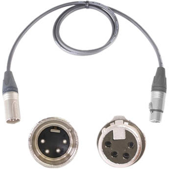 Nebtek 4-Pin XLR Male to 4-Pin XLR Female Power Cable (XLR to XLR, 3')