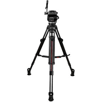Cartoni Focus 22 Tripod System with 2-Stage Aluminum Legs, Mid-Level Spreader, and Bag