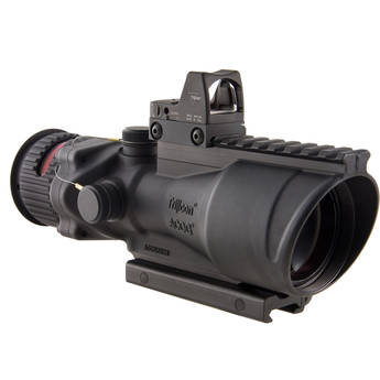 Trijicon 6x48 Dual Illuminated ACOG Machine Gun Optic and 6.5 MOA RMR Kit (.223 Red Chevron Reticle, Matte Black)