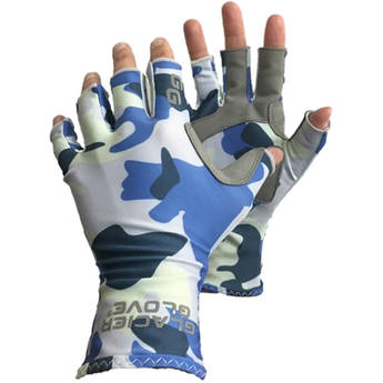 Glacier Glove Islamorada Sun Glove (Blue Camo, Large)