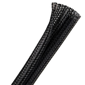 Techflex Flexo F6 Cable Sleeving Wrap (0.5" Diameter, 10' Length, Black)
