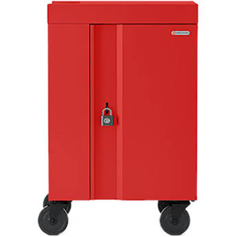 Bretford 20-Device AC Charging Cart with 90-Degree Outlets (Red)