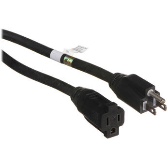 Century Wire and Cable ProPower SJTW Extension Cord (12 AWG, Black, 5')