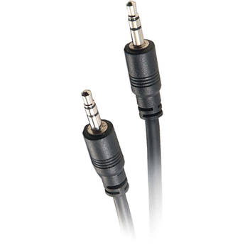 C2G 3.5mm TRS Male to 3.5mm TRS Male CMG-Rated Cable with Low Profile Connectors (Black, 35')
