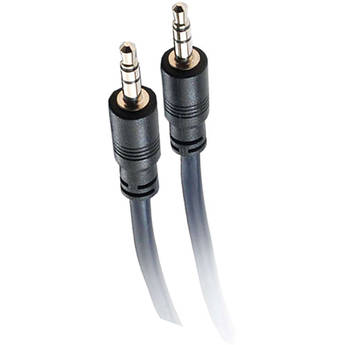 C2G 3.5mm TRS Male to 3.5mm TRS Male Plenum CMP-Rated Cable with Low-Profile Connectors (Black, 50')