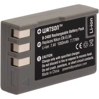 Watson EN-EL9A Lithium-Ion Battery Pack (7.4V, 1000mAh)