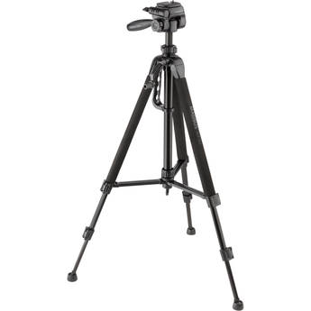Magnus DLX-357 3-Section Photo/Video Tripod with Pan Head, Smartphone Adapter, and GoPro Mount