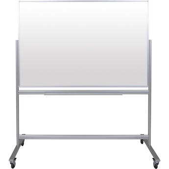 Luxor Double-Sided Mobile Magnetic Glass Marker Board (58.5 x 38.25")