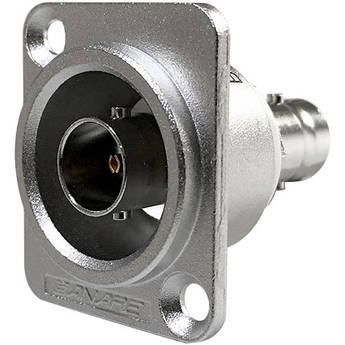 Canare BCJ-JRUDK 75-Ohm Panel Flush-Mount BNC Female to BNC Female Receptacle for 12G -SDI (Silver)