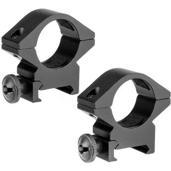 Barska Weaver-Style Rings (1", Aluminum, Medium, Matte Black)