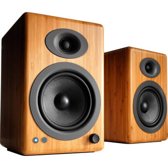Audioengine A5+ Wireless Bluetooth Speaker System (Solid Carbonized Bamboo, Pair)