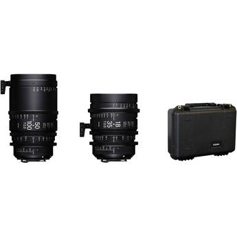 Sigma 18-35mm & 50-100mm T2 Fully Luminous High-Speed Zoom Lens Kit with Case (Sony E, Feet)