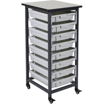 Luxor Single Row Mobile Bin Storage Unit (Small Bins)