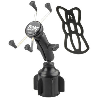 RAM Mounts Stubby Cup Holder Mount with Universal X-Grip Large Phone Holder