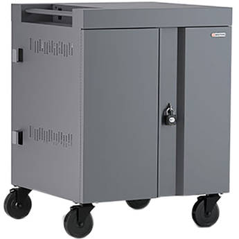 Bretford CUBE Cart 16-Device Charging Cart with 90° Doors (Platinum)