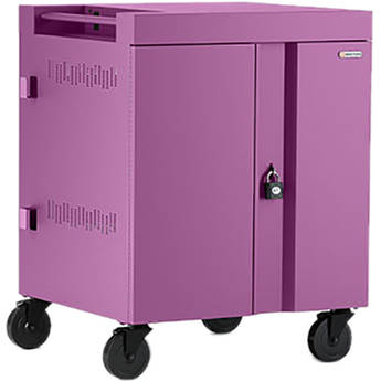 Bretford CUBE Cart 16-Device Charging Cart with 90° Doors (Orchid)