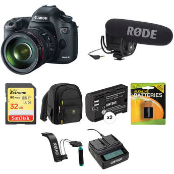 Canon EOS 5D Mark III DSLR Camera Video Production Kit with 24-105mm f/4L IS USM AF Lens
