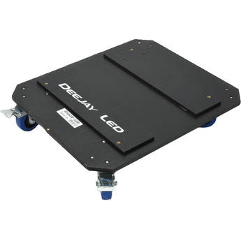 DeeJay LED Caster Kit Dolly for DJ Case with Four 3.5" Wheels (Two Locking)