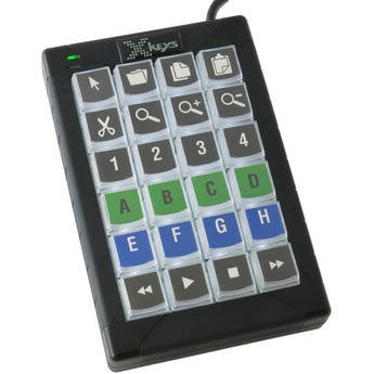 X-keys XK-24 Black & White Control Solution for Computer
