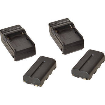 Bescor 2400mAh 7.2V NP-F Battery and Charger Kit (2-Pack)