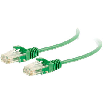 C2G RJ45 Male to RJ45 Male Slim Cat 6 Patch Cable (1', Green)