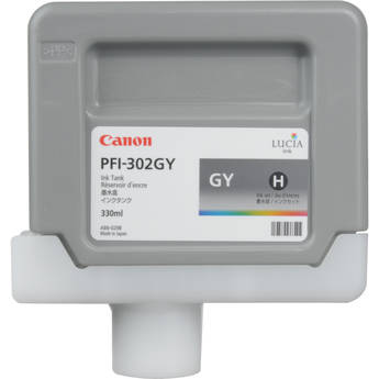 Canon PFI-302 Gray Ink Tank (330 ml)