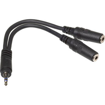 Comprehensive 3.5mm Stereo Male to 2 3.5mm Stereo Female Y Cable (6")