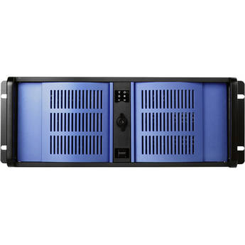 iStarUSA D Storm Series 4 RU Compact Stylish Rackmountable Chassis (Blue Bezel)