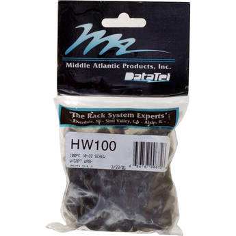 Middle Atlantic HW100 10-32 3/4" Philips Trim-Head Screws & Washers 100 Pieces