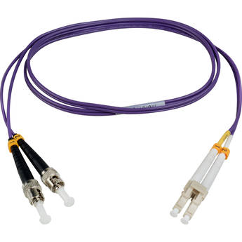 Camplex OM4 Premium Bend Tolerant Multimode Duplex LC to ST Fiber Patch Cable (9.8', Purple)