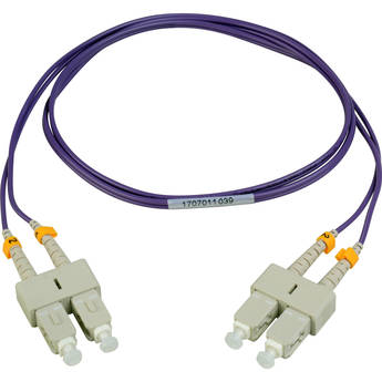Camplex OM4 Premium Bend Tolerant Multimode Duplex SC to SC Fiber Patch Cable (32.8', Purple)