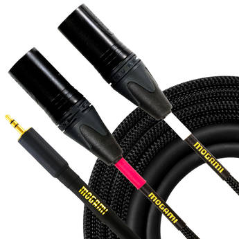 Mogami Gold 3.5mm TRS Male to Dual XLR Male Y-Cable (6')