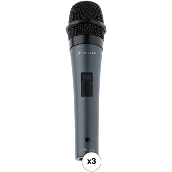 Polsen HDM-16-S Handheld Dynamic Performance Microphone (3-Pack)