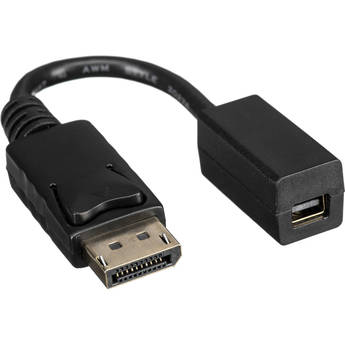 Kramer DisplayPort Male to Mini DisplayPort Female Adapter (6")