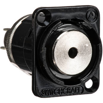 Switchcraft EH Series 3.5mm 3-Pole Female Connector with Solder Contacts (Black-Chrome Finish)