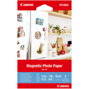 Canon MG-101 Magnetic Photo Paper (4 x 6", 5 Sheets)