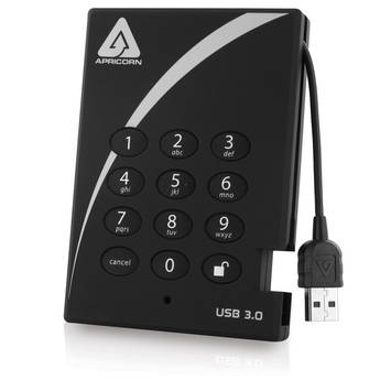 Apricorn 4TB Aegis Padlock USB 3.0 Hardware-Encrypted Solid State Drive