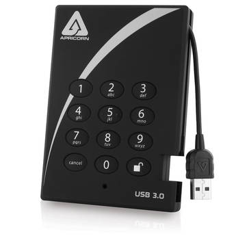 Apricorn 8TB Aegis Padlock USB 3.0 Hardware-Encrypted Solid State Drive