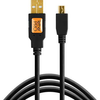 Tether Tools TetherPro USB 2.0 Type-A to 5-Pin Mini-USB Cable (Black, 6')