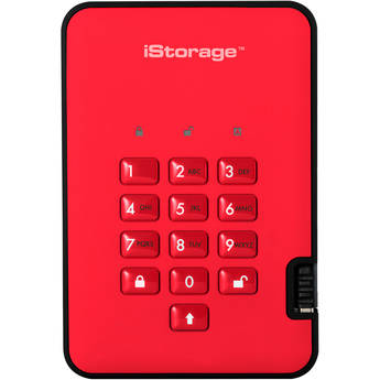 Istorage 3TB diskAshur2 USB 3.1 Encrypted Portable HDD (Fiery Red)