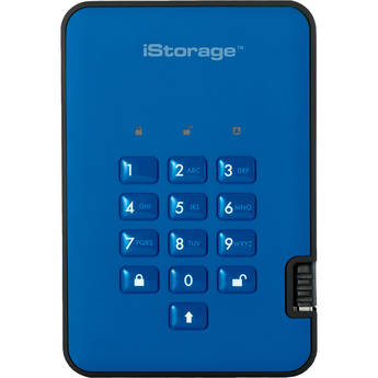 Istorage 4TB diskAshur2 USB 3.1 Encrypted Portable HDD (Ocean Blue)