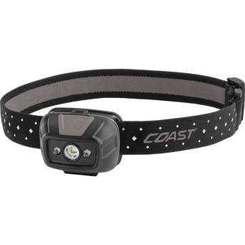 COAST FL19 Dual-Color Wide-Angle Flood Beam LED Headlamp (Black/Gray, Clamshell Packaging)