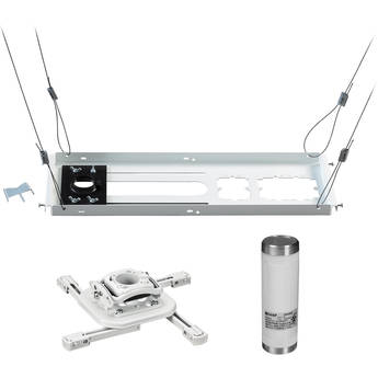 Chief Mini RPA Elite Projector Mount with 6" Extension Column & Suspended Ceiling Kit (White)