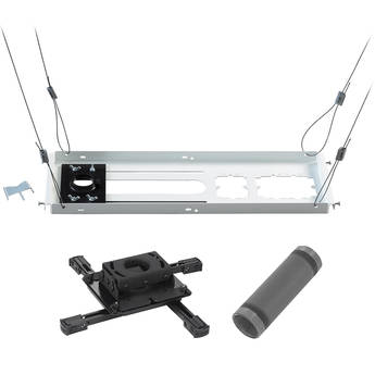 Chief Inverted LCD/DLP Projector Ceiling Mount with 6" Extension Column & Suspended Ceiling Kit (Black)