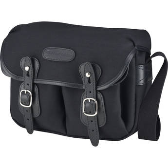 Billingham Hadley Shoulder Bag (Black with Black Leather Trim, Small)