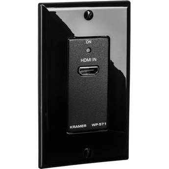 Kramer WP-571 Active 1-Gang Wall Plate HDMI over Twisted Pair Transmitter (Black)