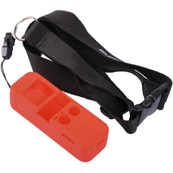 DigitalFoto Solution Limited Silicone Case with Lanyard for DJI Osmo Pocket (Red)