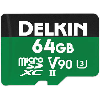 Delkin Devices 64GB POWER UHS-II microSDXC Memory Card with SD Adapter